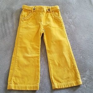 Janie and Jack gold yellow corduroy pants sz 3T